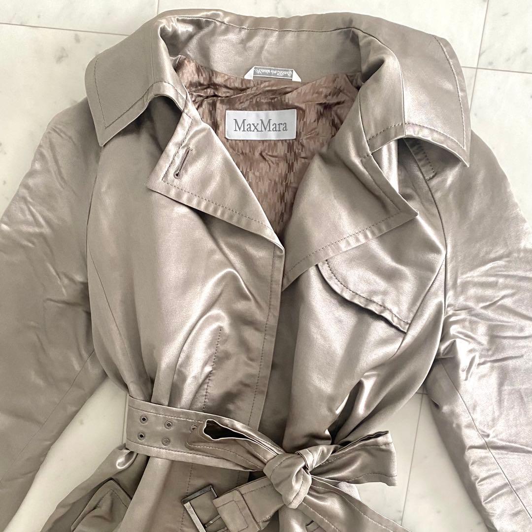 美品 マックスマーラ MANTELLOコート シャンパングレージュ 白タグ