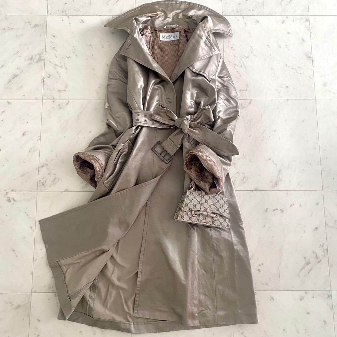 美品 マックスマーラ MANTELLOコート シャンパングレージュ 白タグ