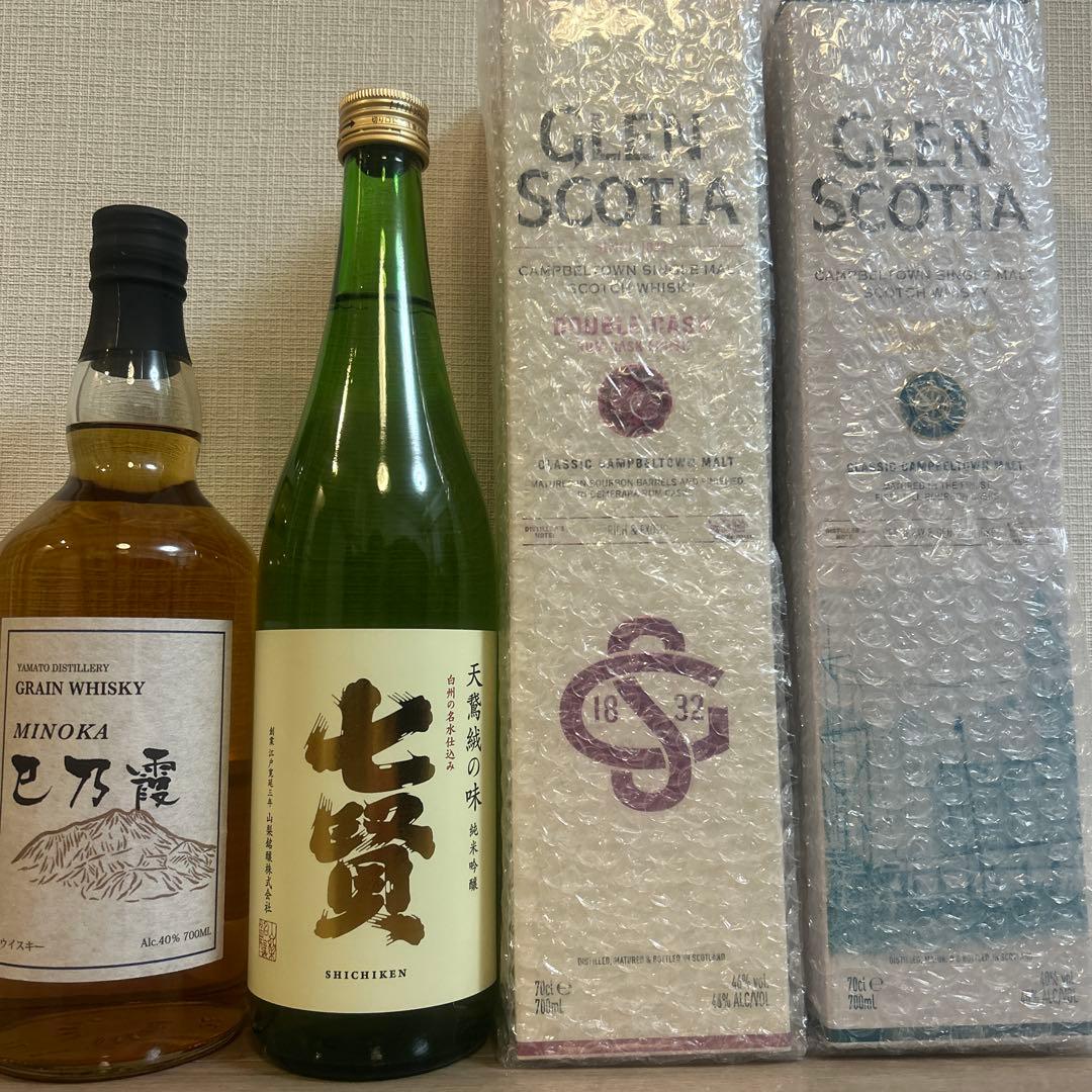 い*ぬ様 GLEN SCOTIA を含むウィスキー3本　日本酒1本の合計4本セッ