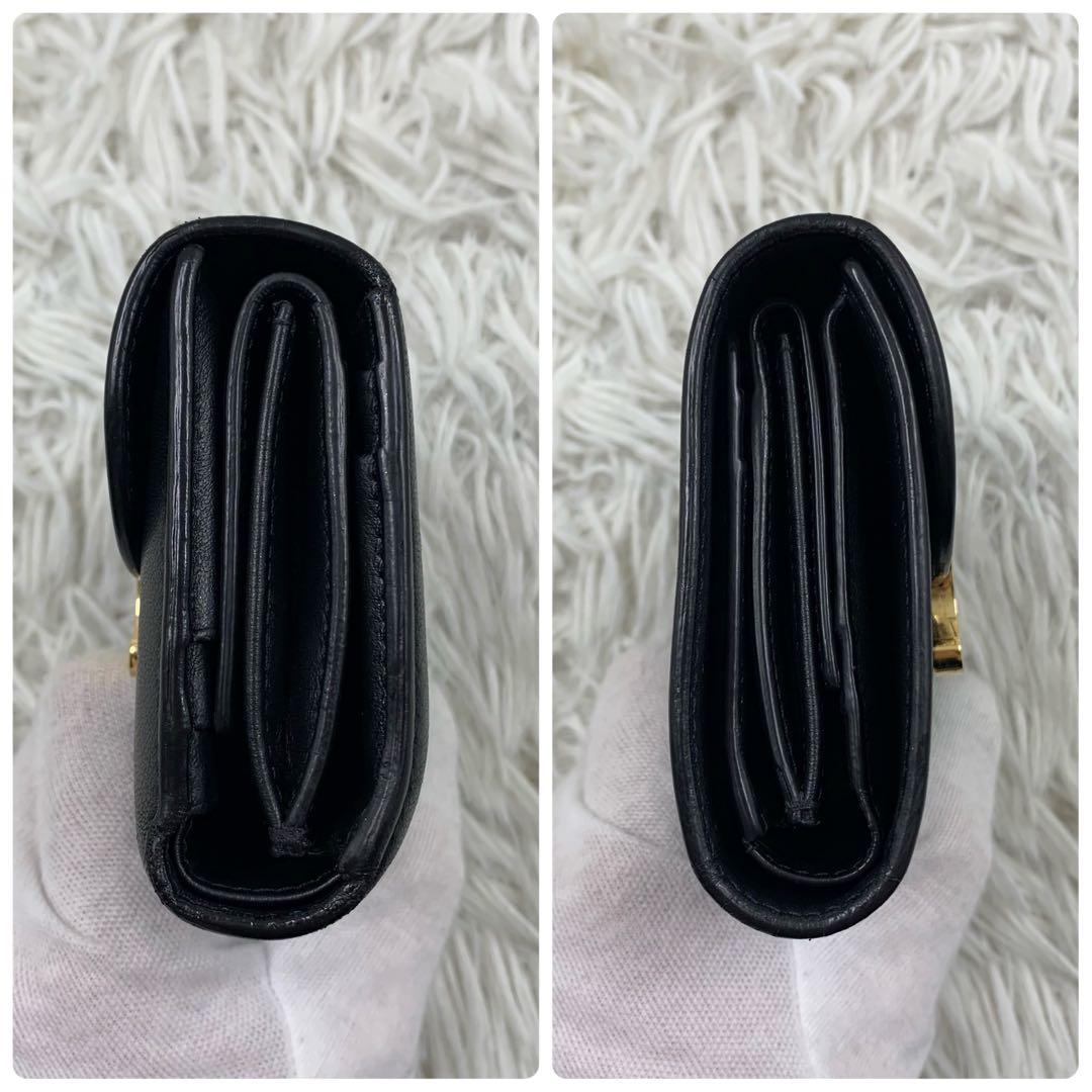 【✨美品✨】セリーヌ トリオンフ 三つ折り財布 ブラック