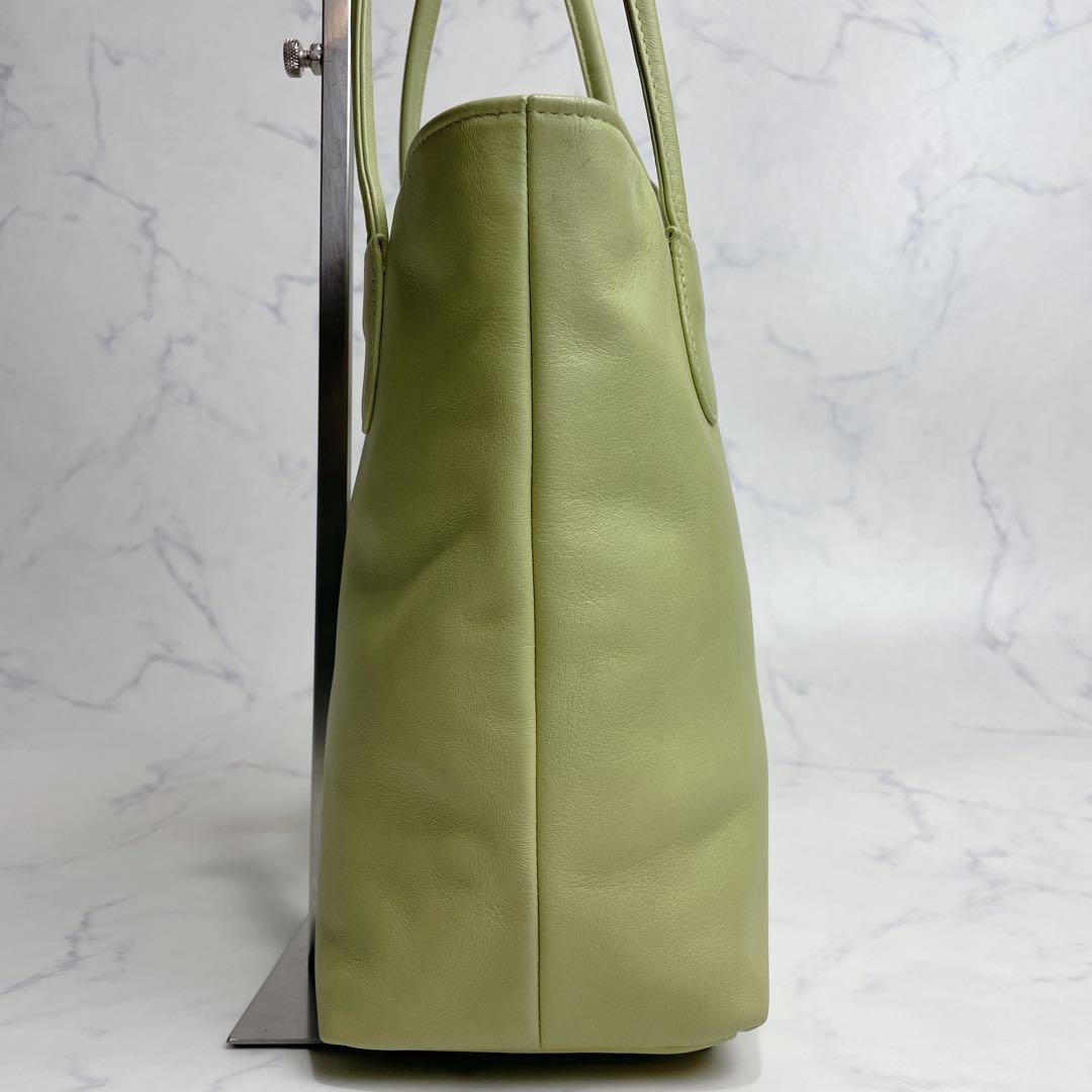 極美品✨OLD COACH トートバッグ USA製 ライム スモールランチ