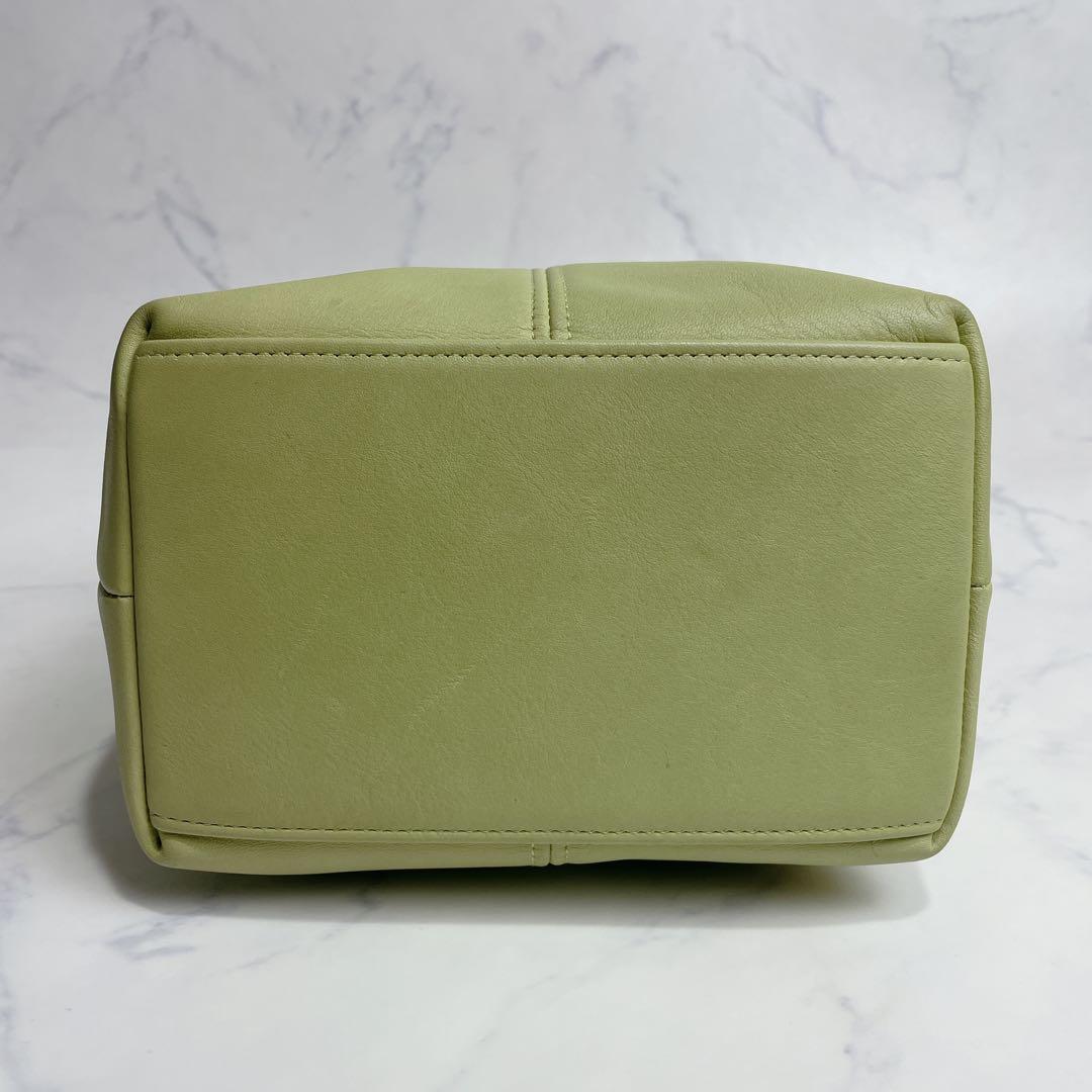 極美品✨OLD COACH トートバッグ USA製 ライム スモールランチ