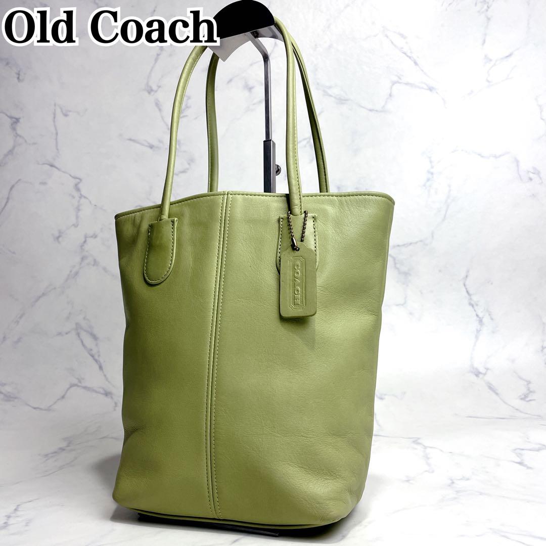 極美品✨OLD COACH トートバッグ USA製 ライム スモールランチ
