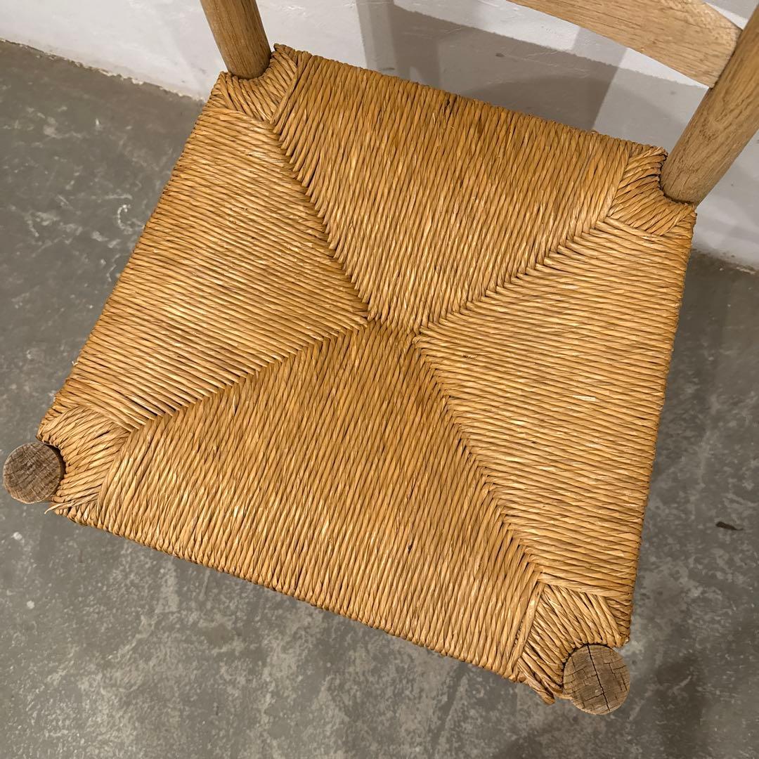 年末年始saleヴィンテージ ダイニングチェア　カフェチェア　藁座面　剥離　1