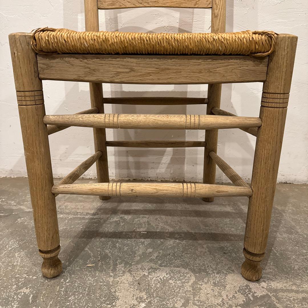 年末年始saleヴィンテージ ダイニングチェア　カフェチェア　藁座面　剥離　1