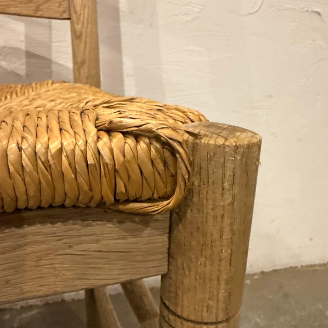 年末年始saleヴィンテージ ダイニングチェア　カフェチェア　藁座面　剥離　1