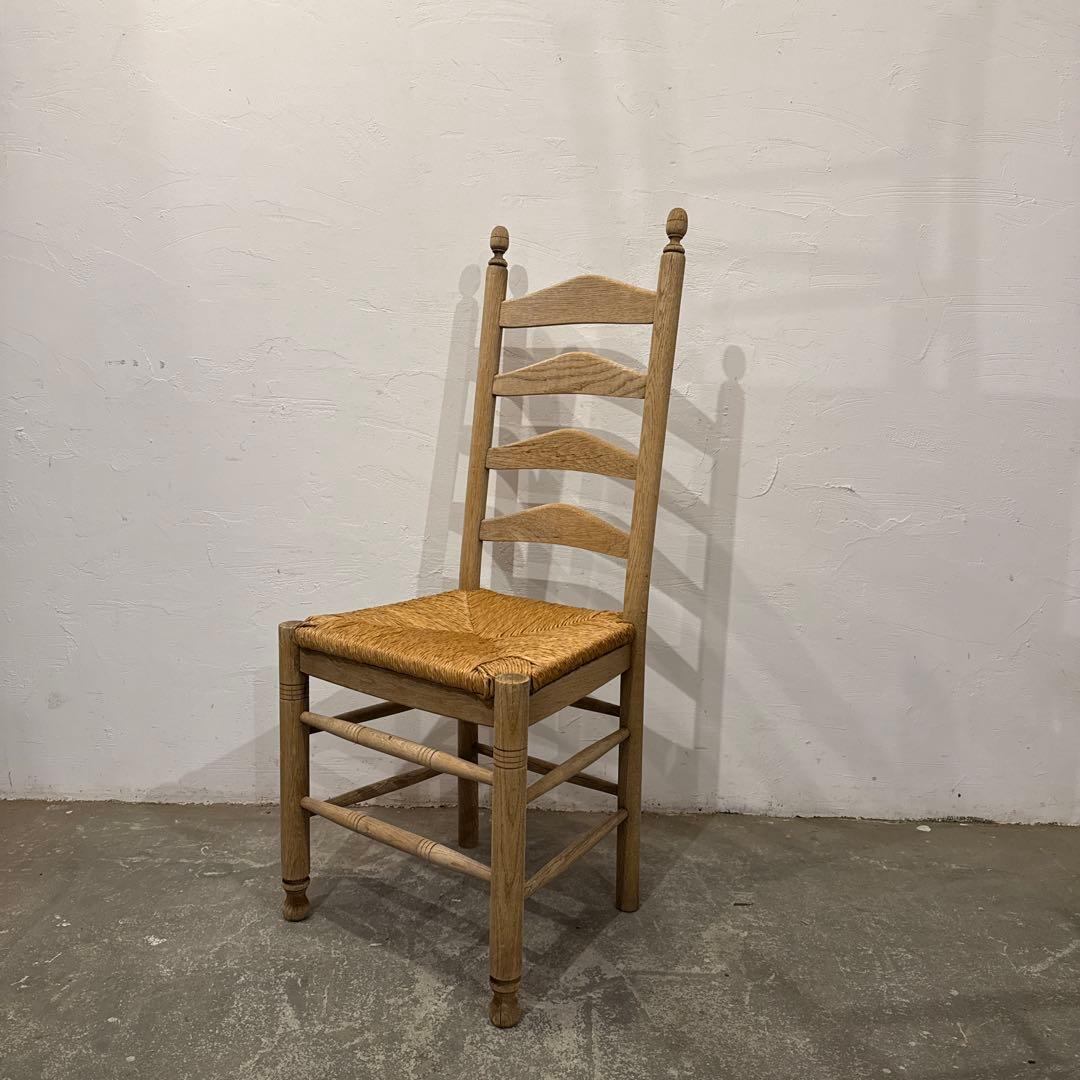 年末年始saleヴィンテージ ダイニングチェア　カフェチェア　藁座面　剥離　1