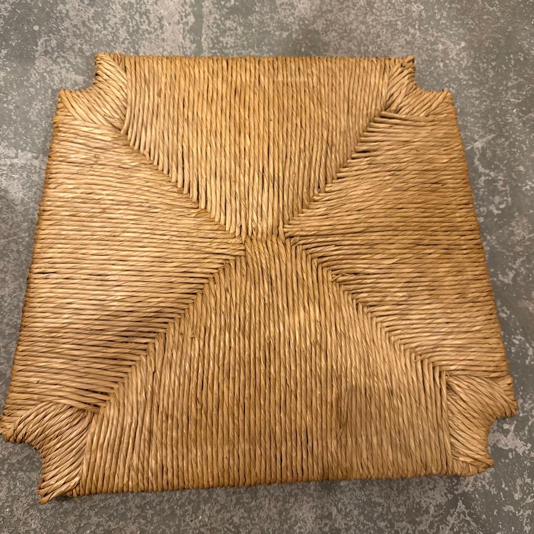 年末年始saleヴィンテージ ダイニングチェア　カフェチェア　藁座面　剥離　1