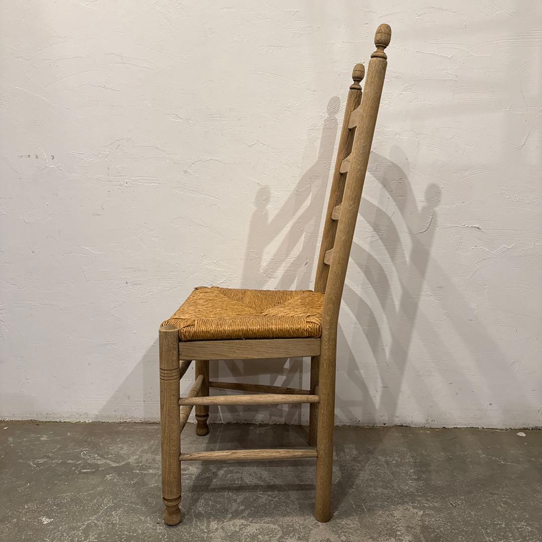 年末年始saleヴィンテージ ダイニングチェア　カフェチェア　藁座面　剥離　1