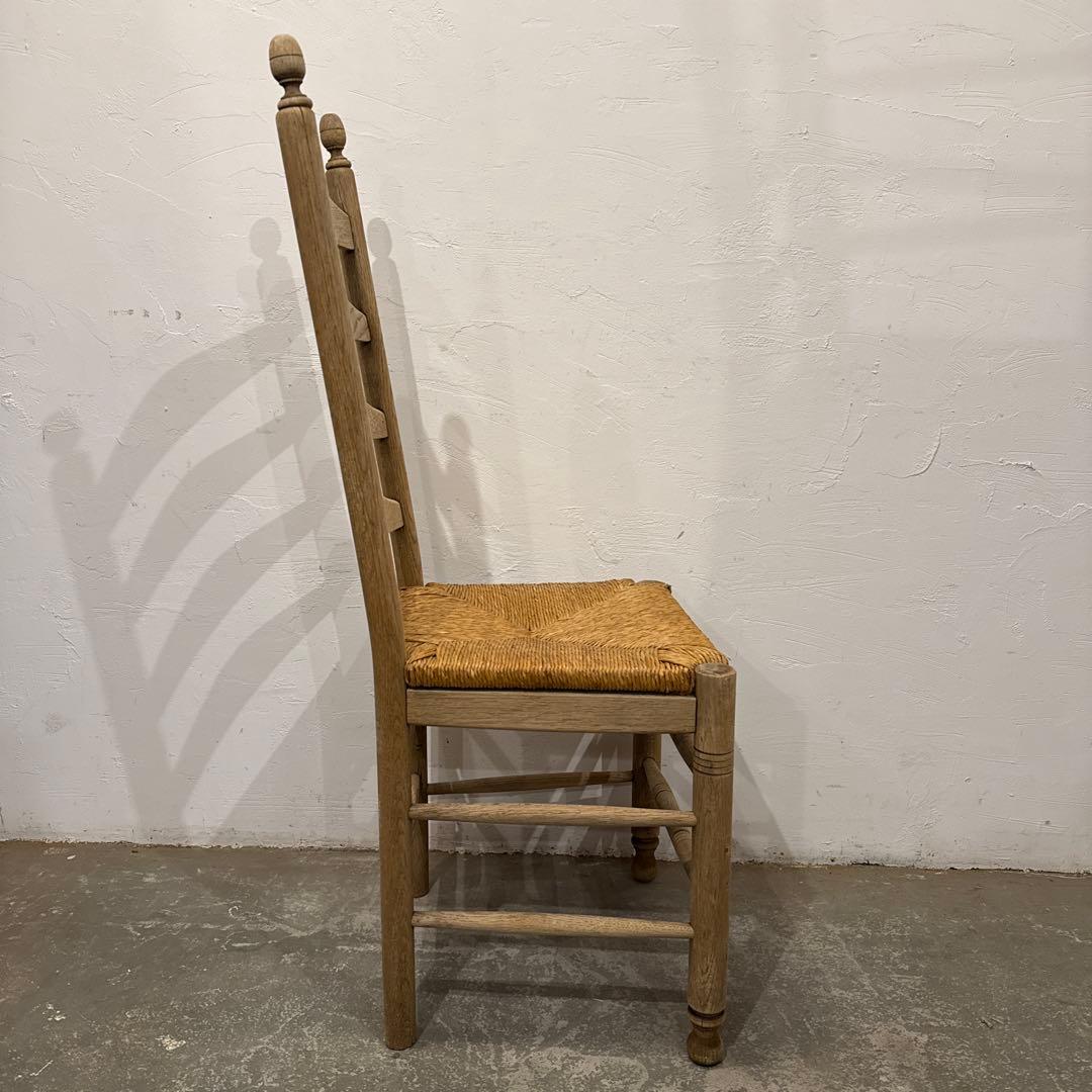 年末年始saleヴィンテージ ダイニングチェア　カフェチェア　藁座面　剥離　1
