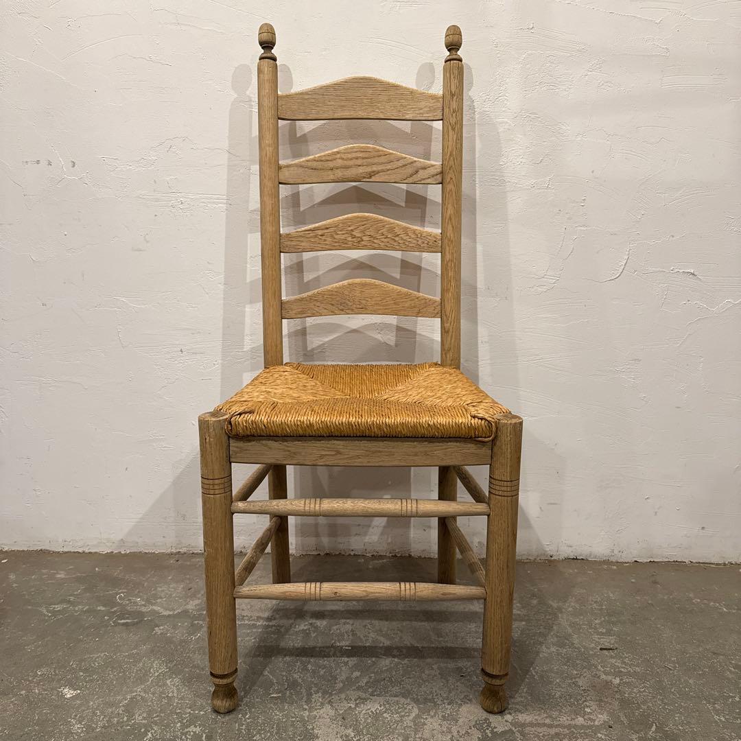 年末年始saleヴィンテージ ダイニングチェア　カフェチェア　藁座面　剥離　1
