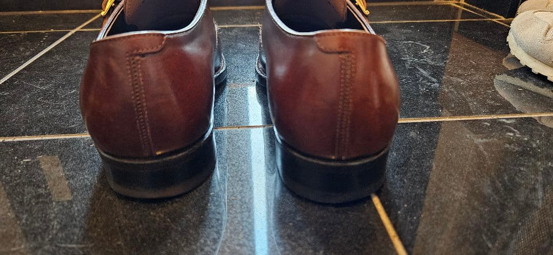 三陽山長　コードバン　 ダブルモンク