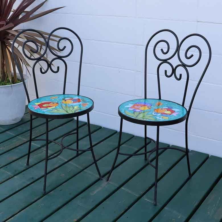 イタリア テーブルセット ガーデン 3点セット 39cm ニーノパルッカ