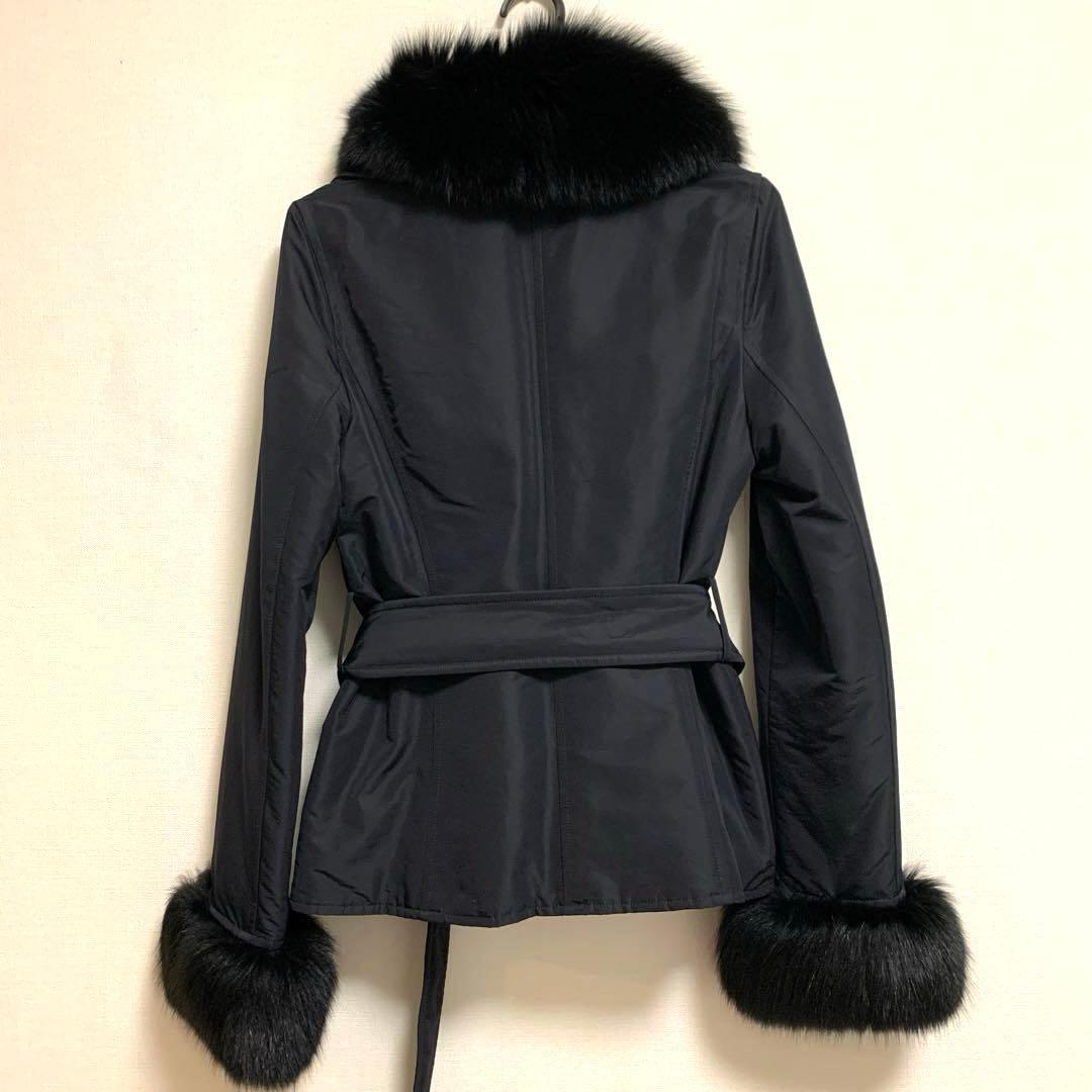 【極美品】ノーベスパジオ　ブルーフォックス付ジャケット 38 Mサイズ相当