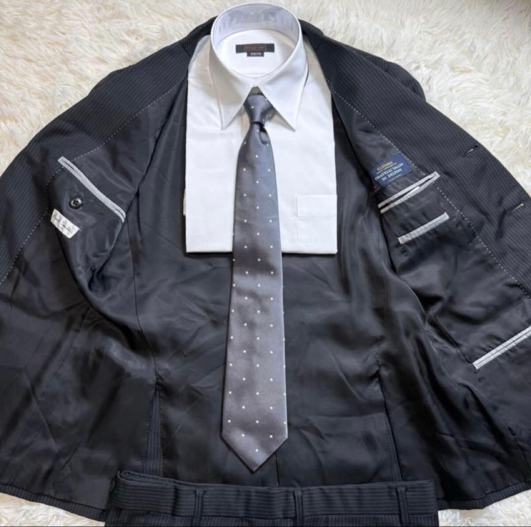 ポールスミス ダークグレー ストライプ ビジネススーツ