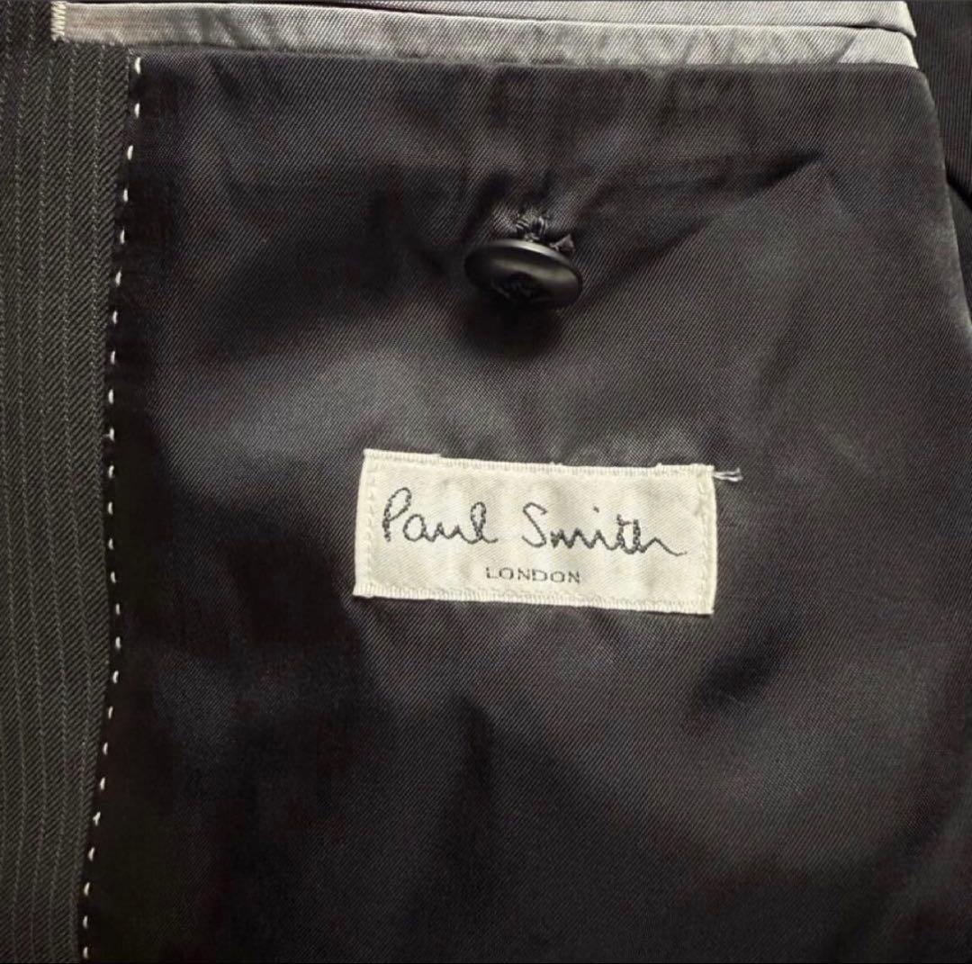 ポールスミス ダークグレー ストライプ ビジネススーツ