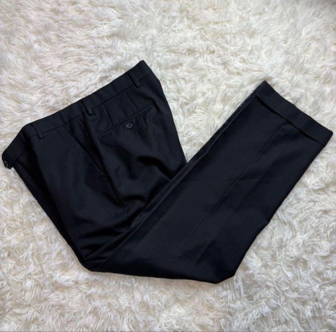 ポールスミス ダークグレー ストライプ ビジネススーツ