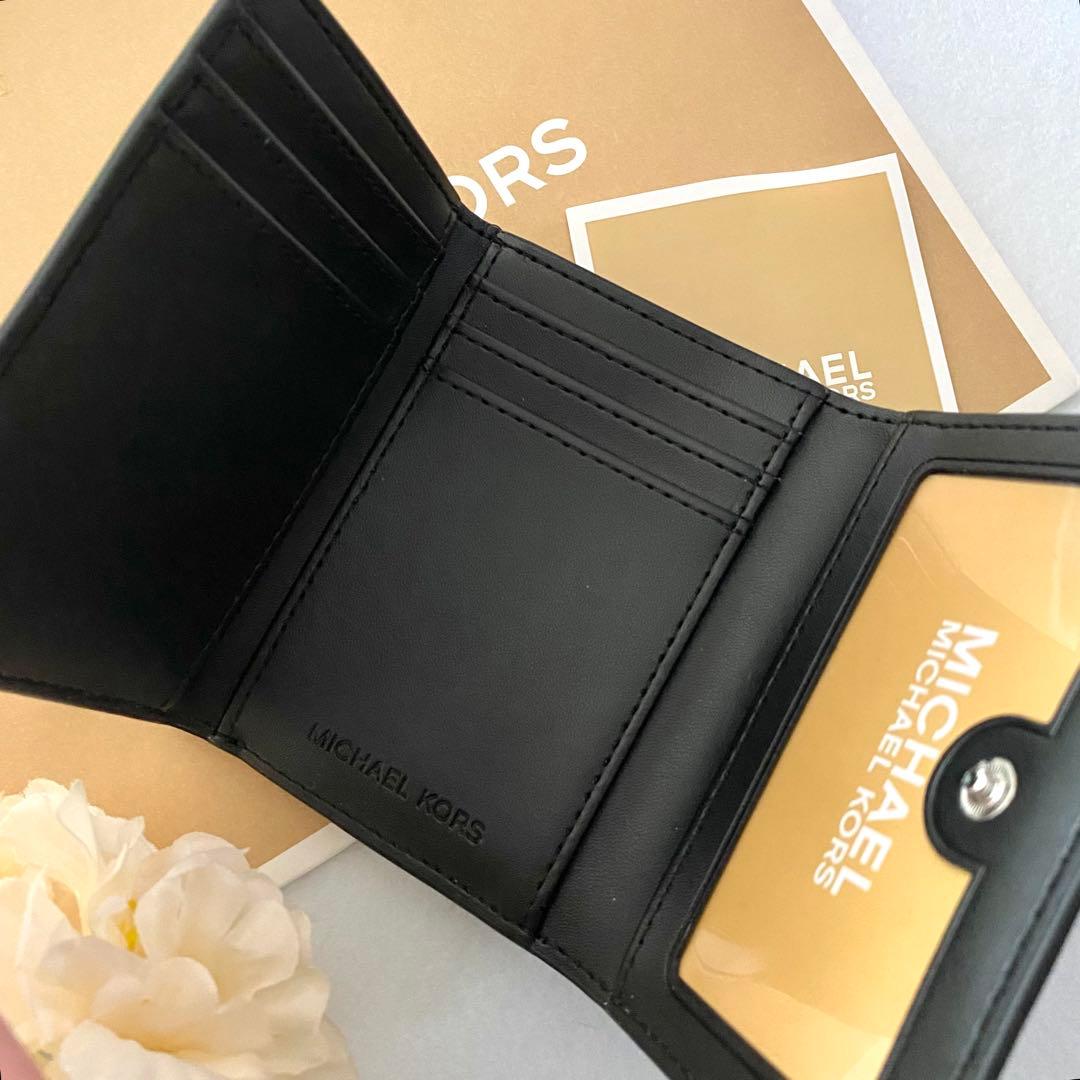 新品　正規品☆MICHAEL KORS 折り財布　メンズ　ブラック　シグネチャー