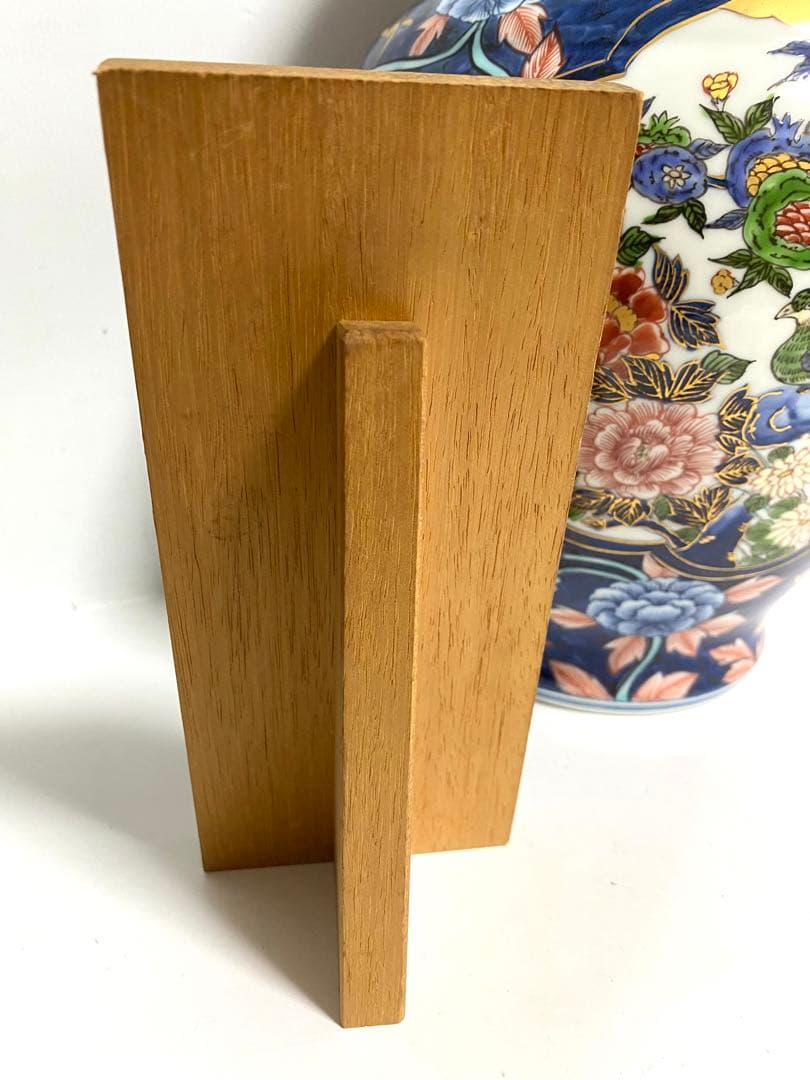 【貴重】朱明窯 藤井朱明作 有田焼 飾り壺 花器 花瓶 染付 骨董品