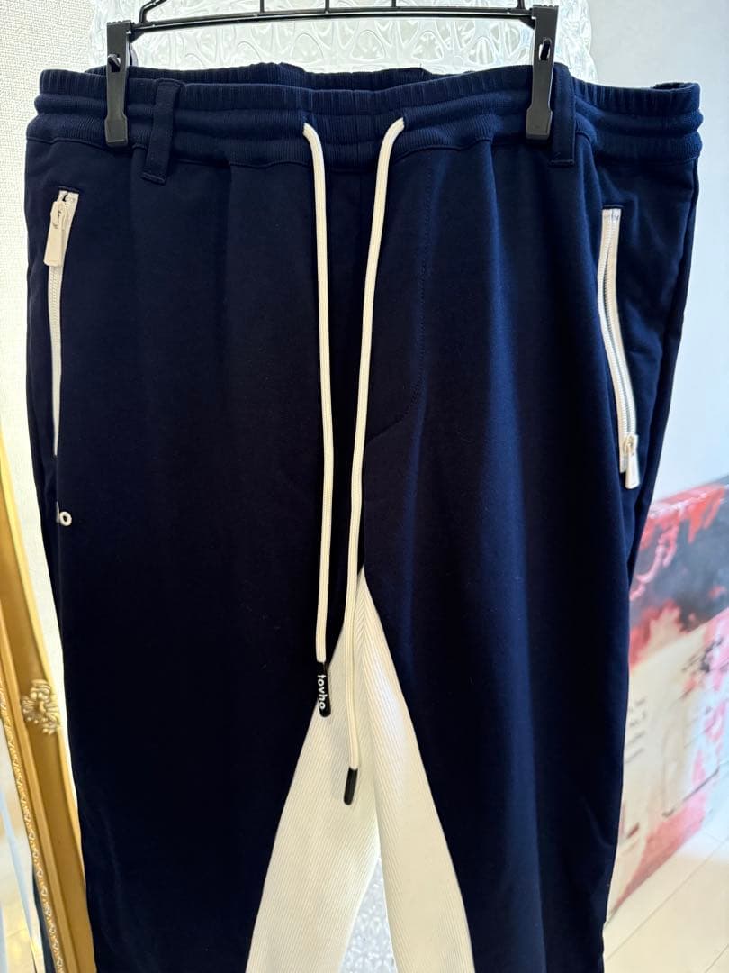 tovho ネイビー ホワイト スウェットパンツ