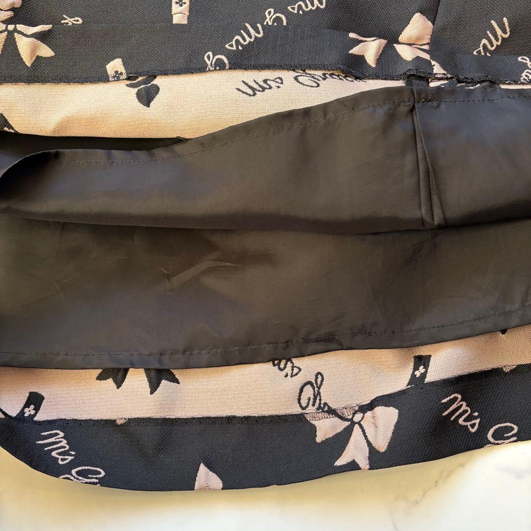 新品 エムズグレイシー リボンカメリアリップジャガードワンピース 定価5.2万円