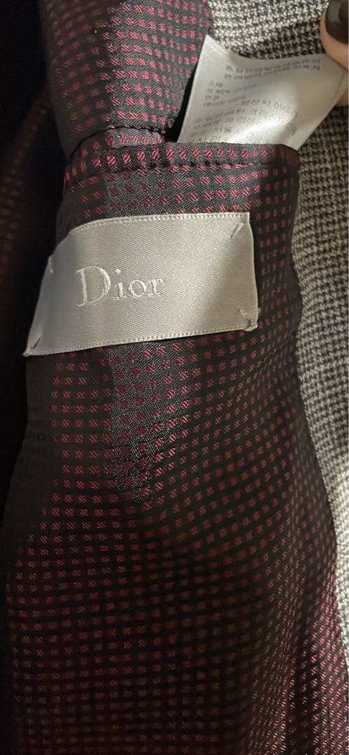 Dior hommeグレー系チェック柄テーラードジャケット