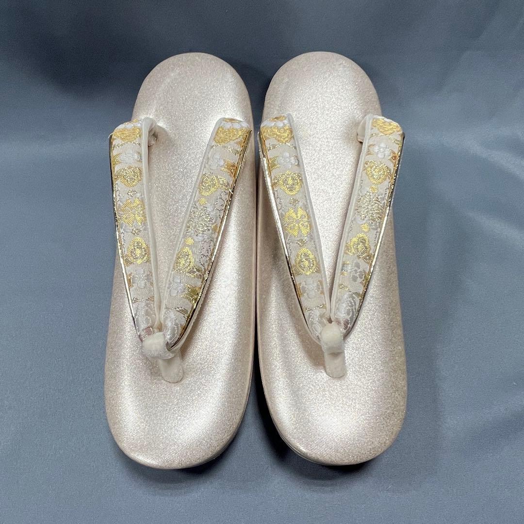 草履バックセット礼装用　西陣帯地使用　厚底草履24cm ソフト鼻緒裏　彩ブランド