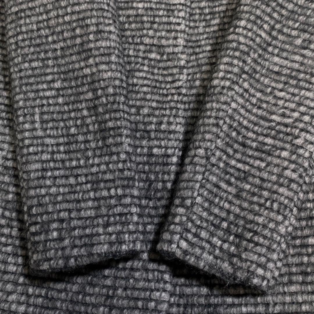 美品♡HERNO モヘヤウール シャギー 比翼ステンカラーコート 厚手生地