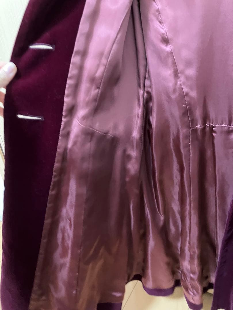 ジェーンマープル 別珍コート べっ甲ボタン