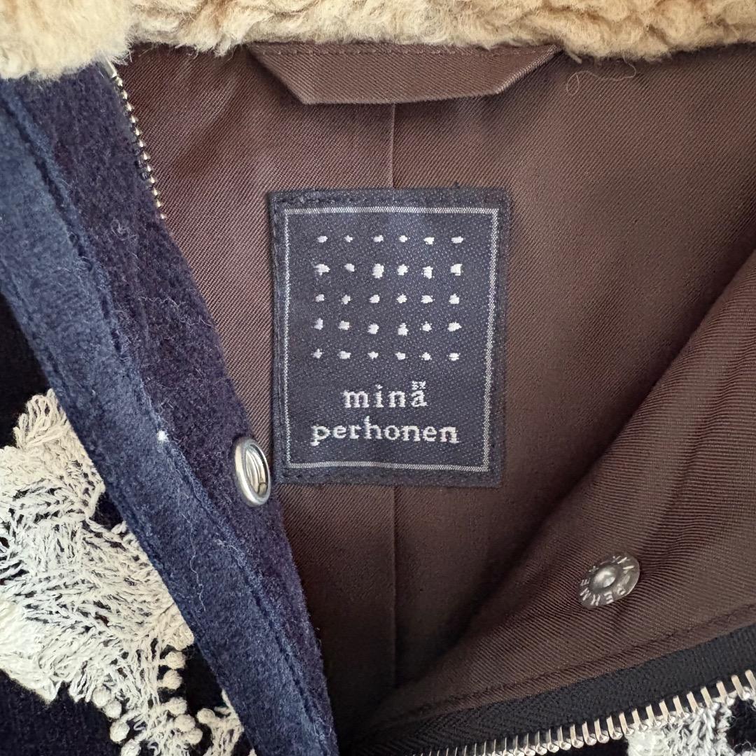 ミナペルホネン frost garden ダウンベスト　ネイビー　36