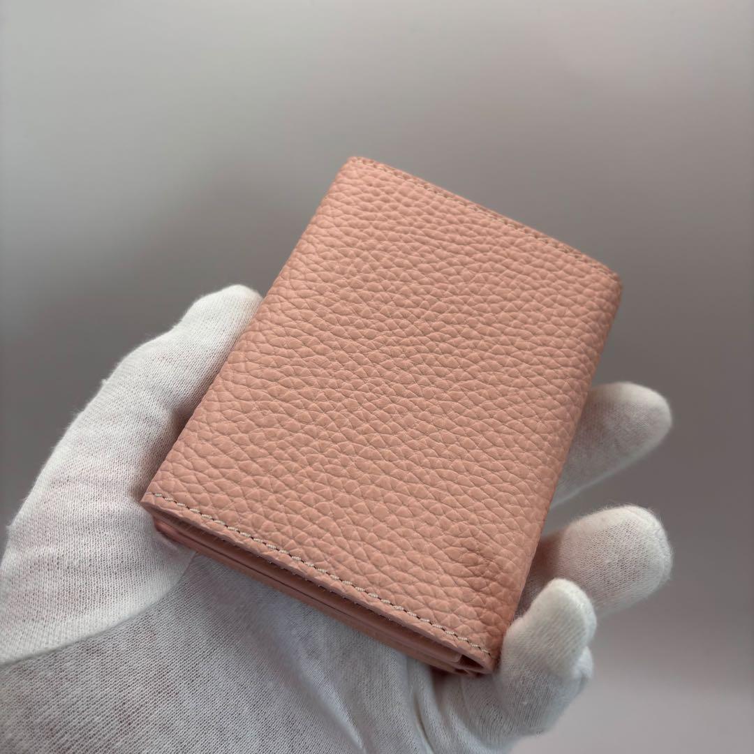 BONAVENTURA 三つ折り財布　ピンク　レザー　スモールウォレット　財布