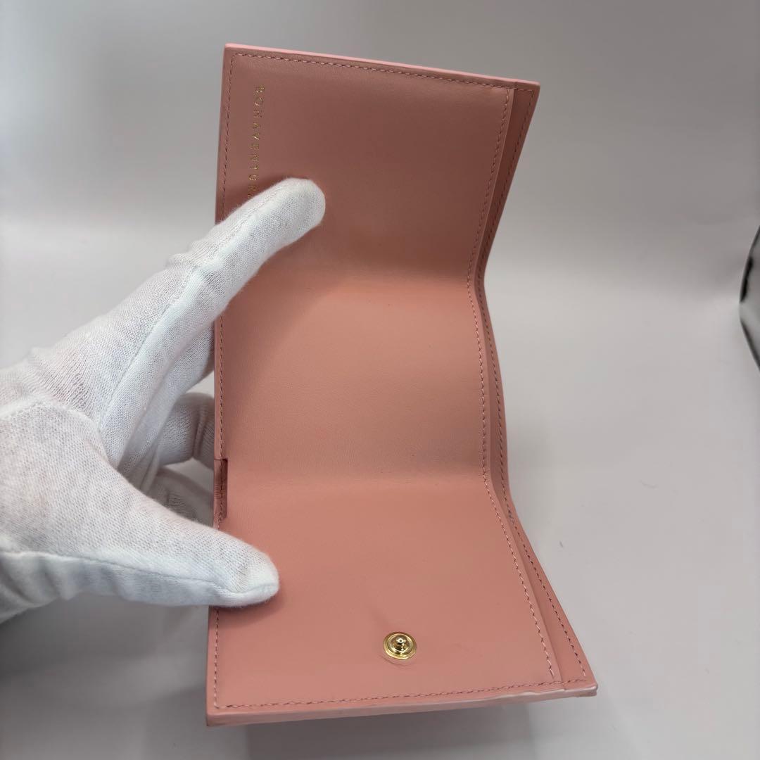 BONAVENTURA 三つ折り財布　ピンク　レザー　スモールウォレット　財布
