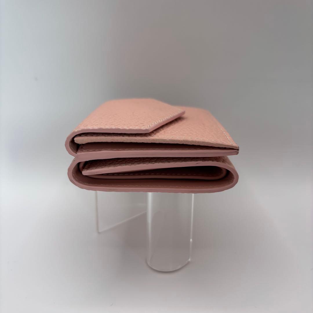 BONAVENTURA 三つ折り財布　ピンク　レザー　スモールウォレット　財布