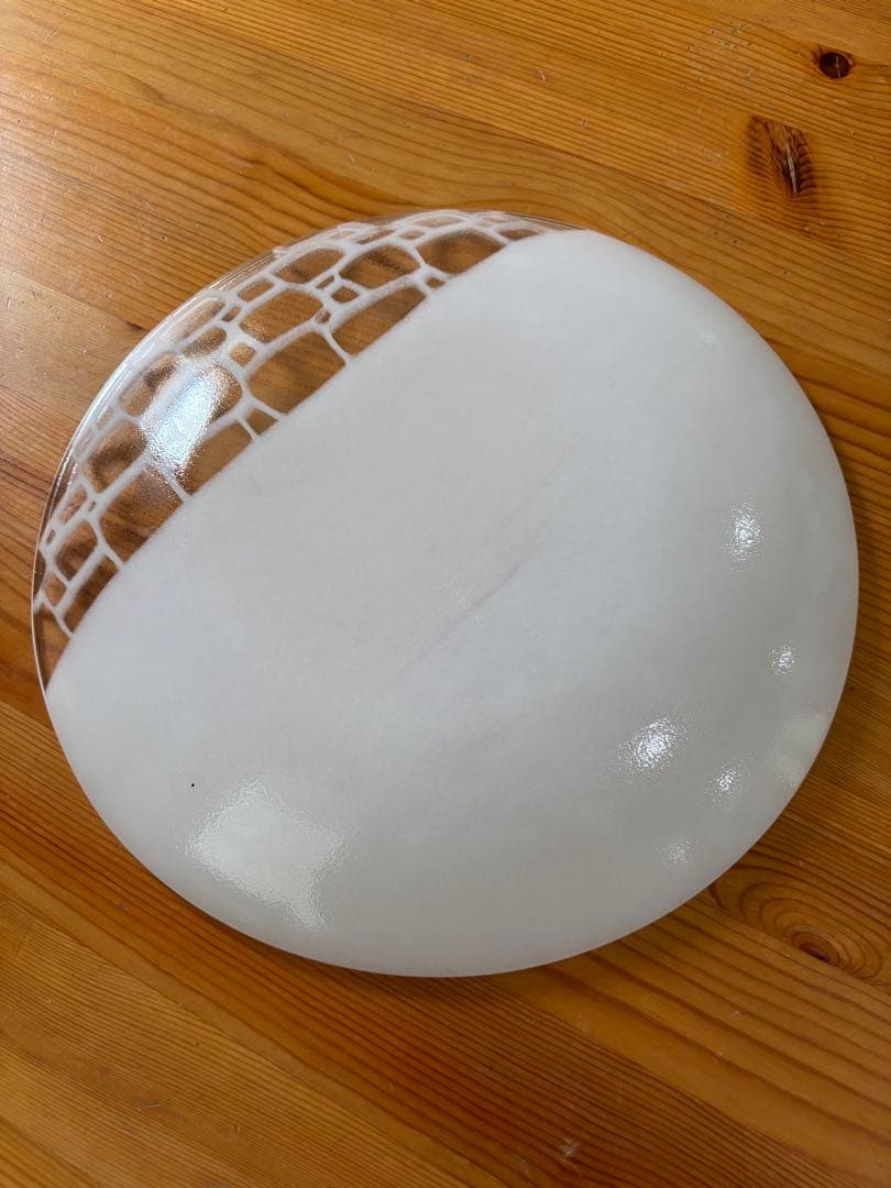 新品　サブロウガラス　皿　プレート　尺皿　白