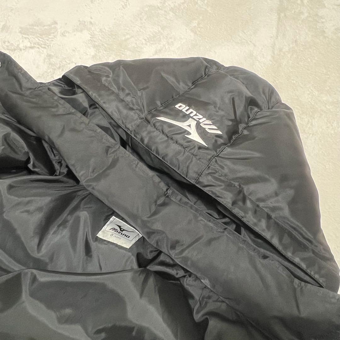 ミズノ　ダウン　ロング　ベンチコート　サーマルプラス　Oサイズ　ブラック