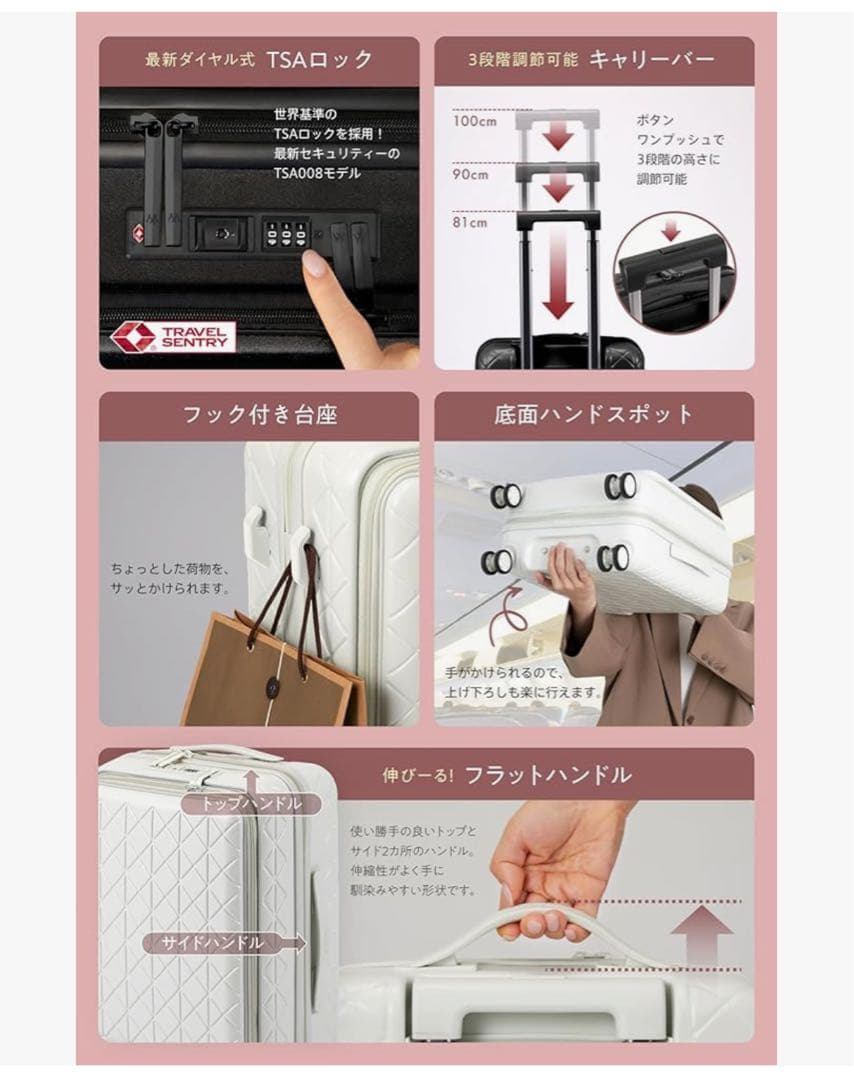 フロントオープンキャリーケース 機内持ち込みSサイズ【koguMi】