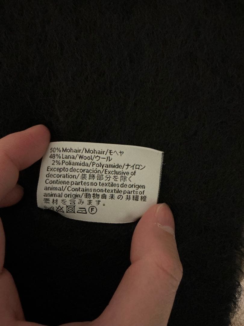 LOEWEアナグラム　モヘアマフラー　黒