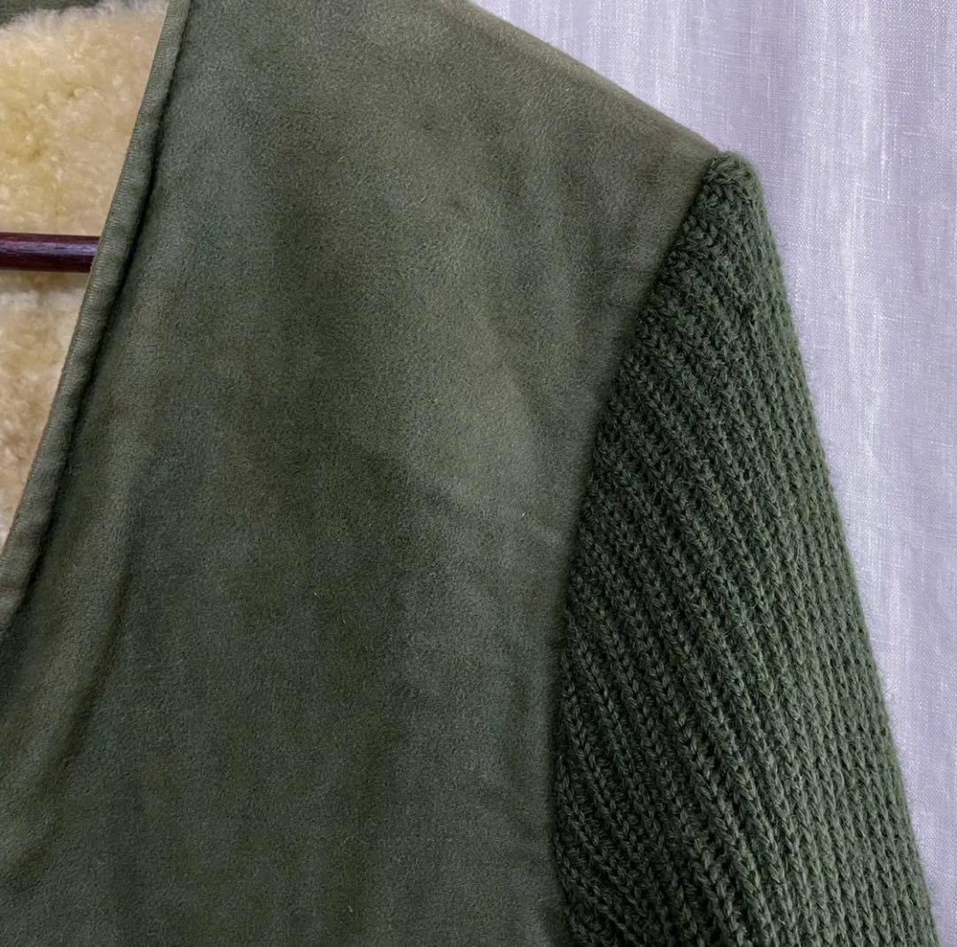 60s フレンチヴィンテージ ニット ムートン サーヴァントジャケット
