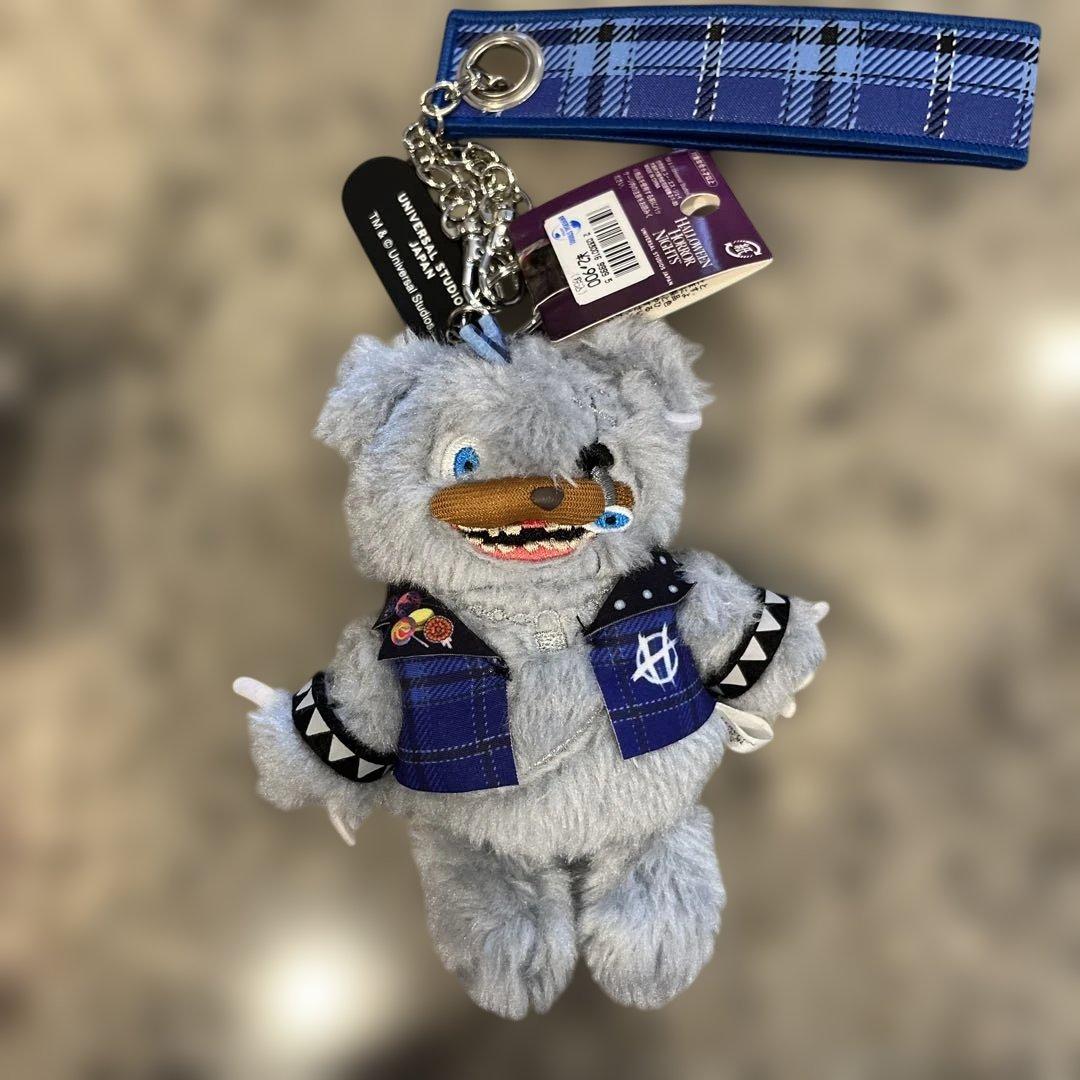 USJ ユニバ ハミクマ ストラップ付き マスコットキーチェーン キーホルダー