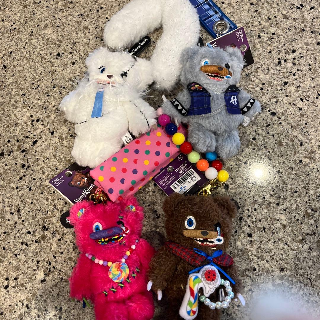 USJ ユニバ ハミクマ ストラップ付き マスコットキーチェーン キーホルダー