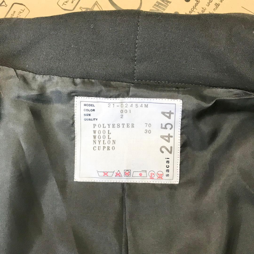 サカイ シングルブレスト二重襟 チェスターコート 21-02454M S2765