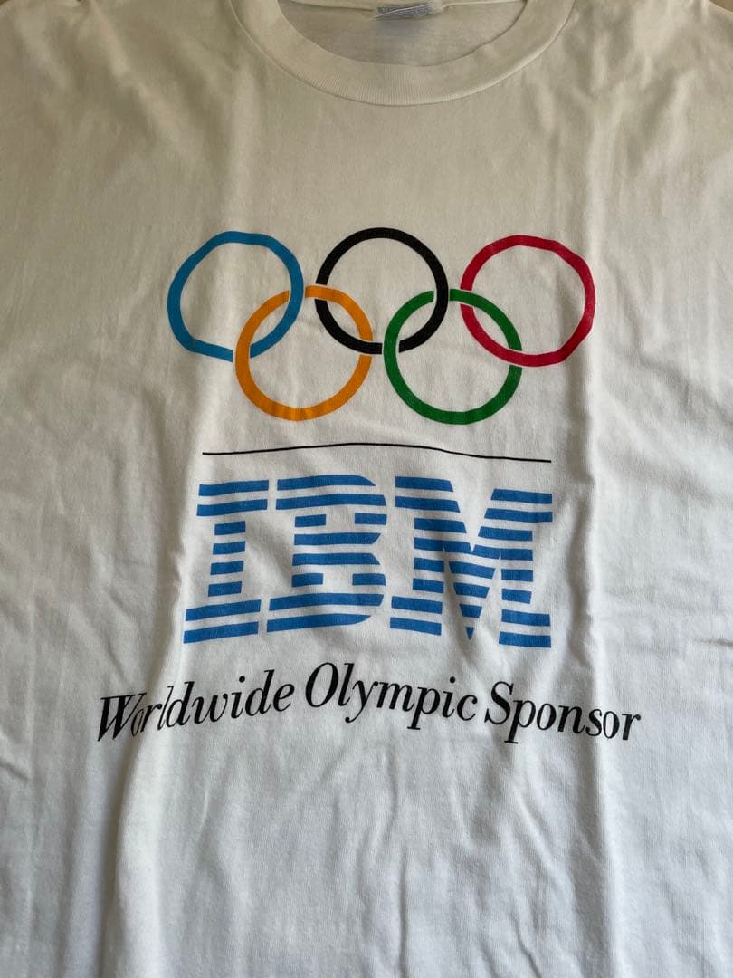 ヘインズ　Hanes IBM オリンピック スポンサー Tシャツ 白