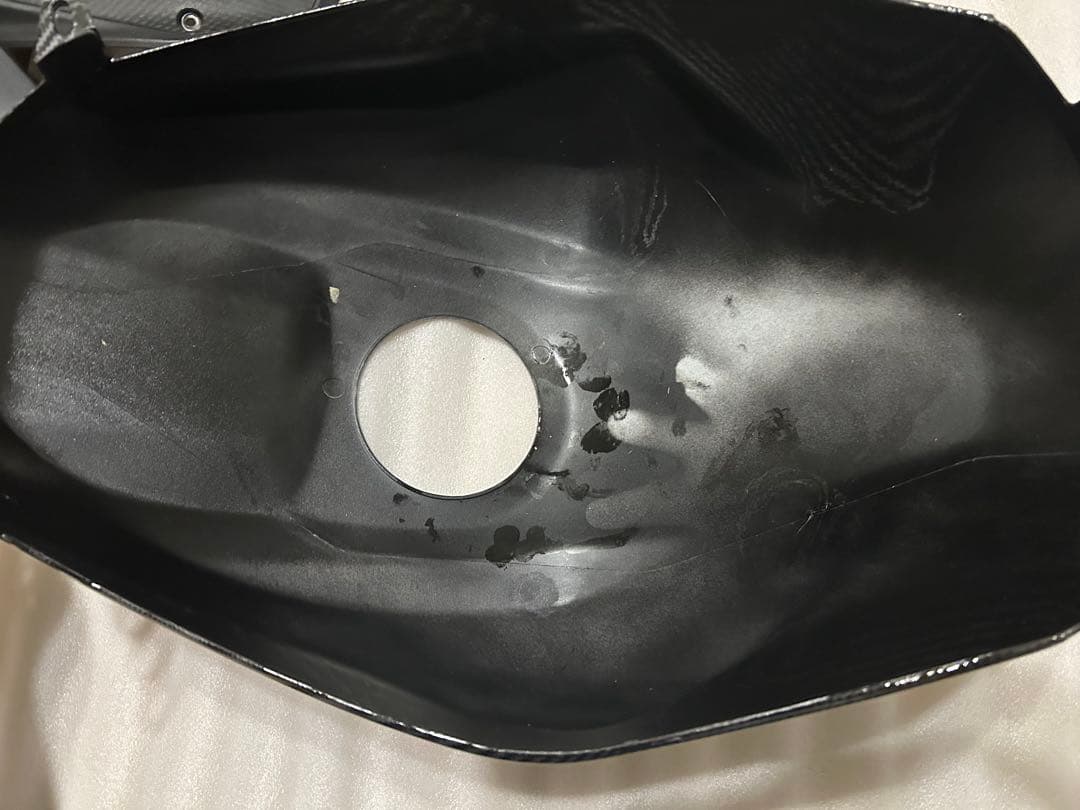 zx4r タンクカバー カーボンファイバー カウル 赤アクセント