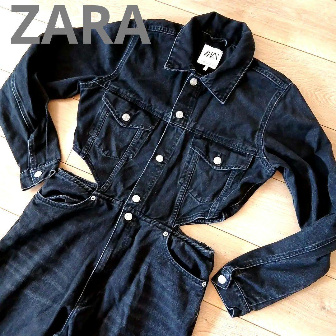 ZARA ダークブルー オールインワン