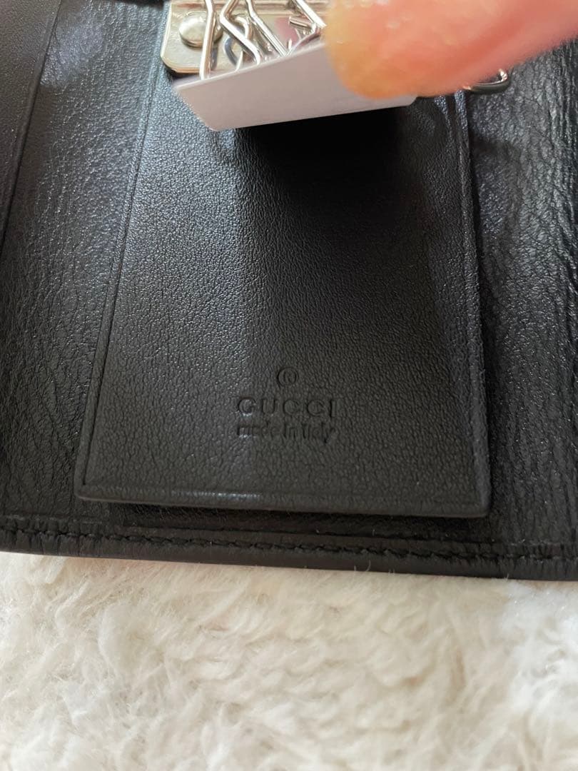 GUCCI 黒 レザー キーケース　新品未使用　グッチ　本革