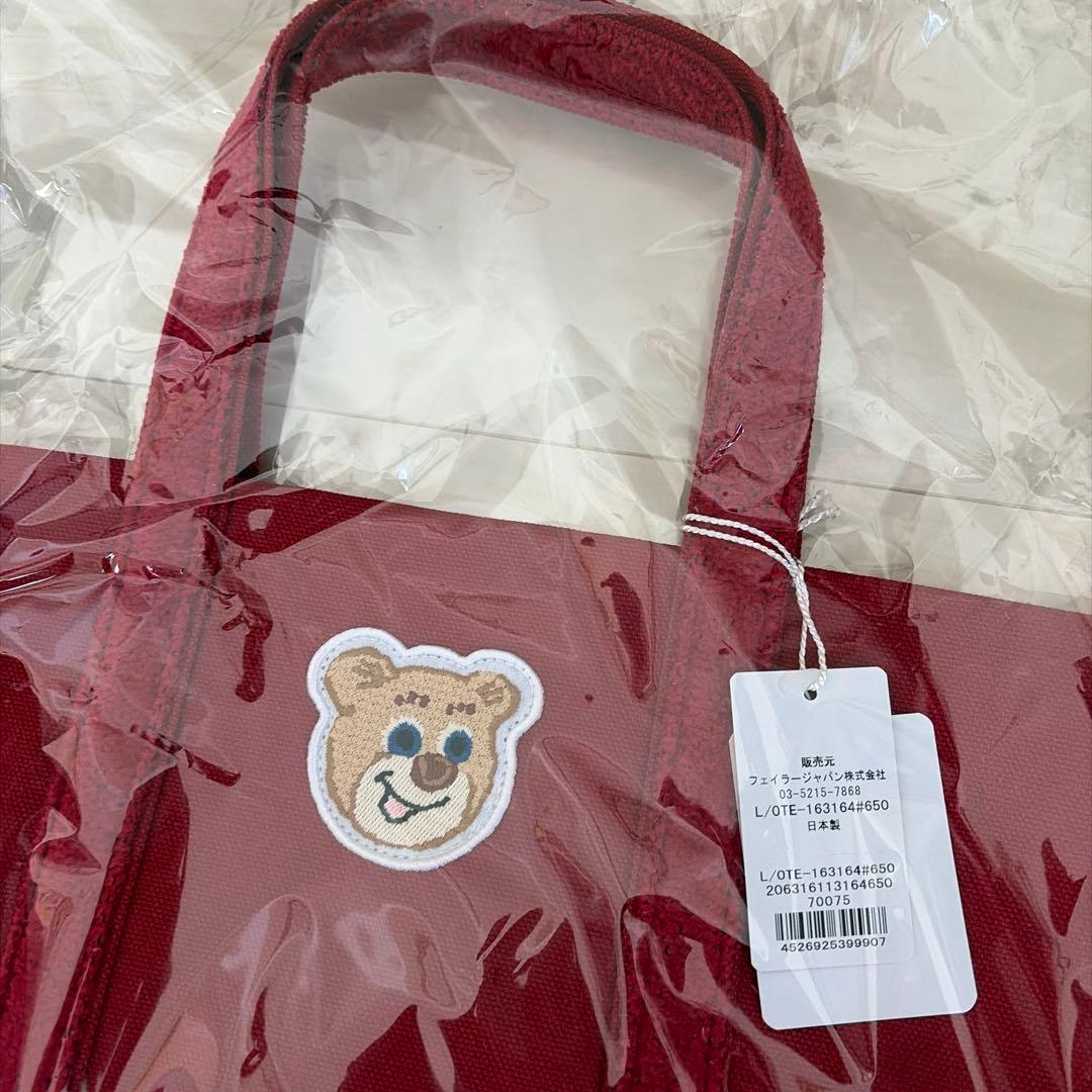 新品未使用　ラブラリー　ワッペントートバッグ　レッド