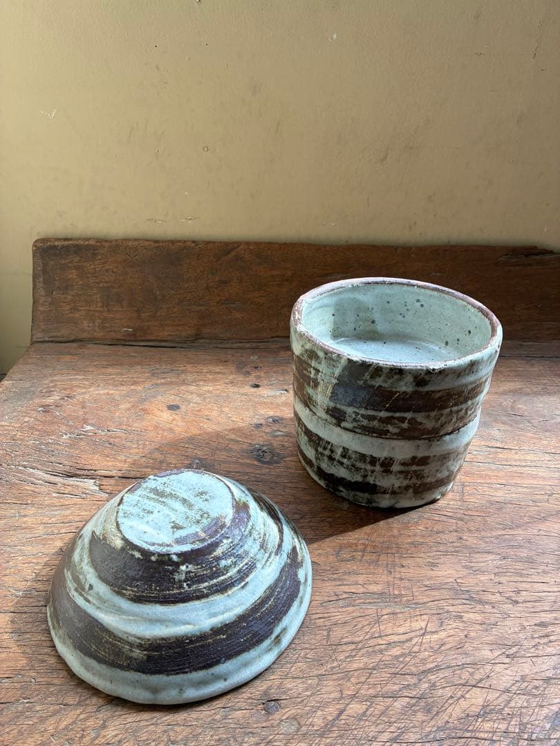 小野哲平作　陶器　鉄絵重