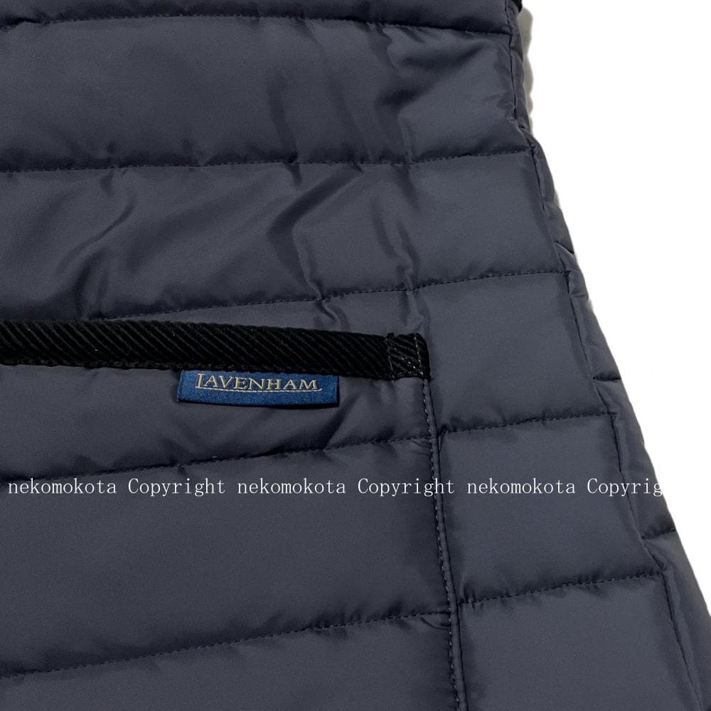 ラベンハム ホリゾンタルキルト キルティング ベスト バートン 40 ネイビー