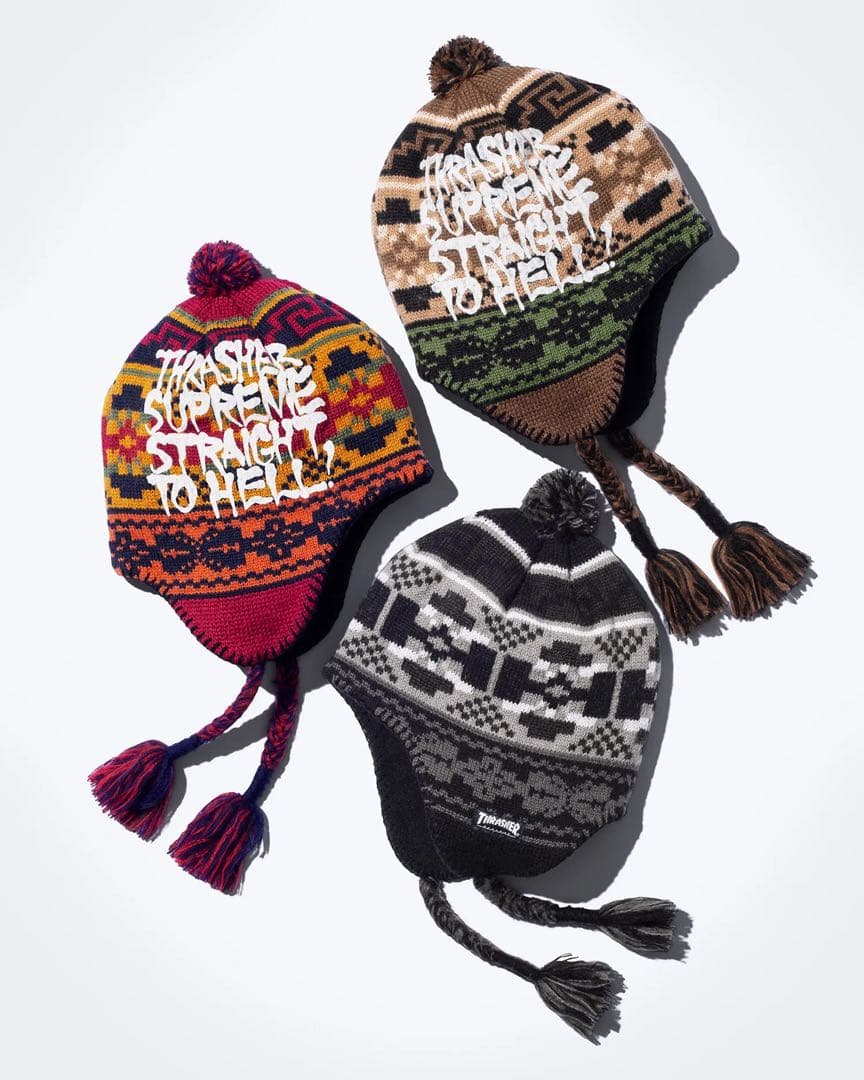 Supreme Thrasher Earflap Beanie black 新品
