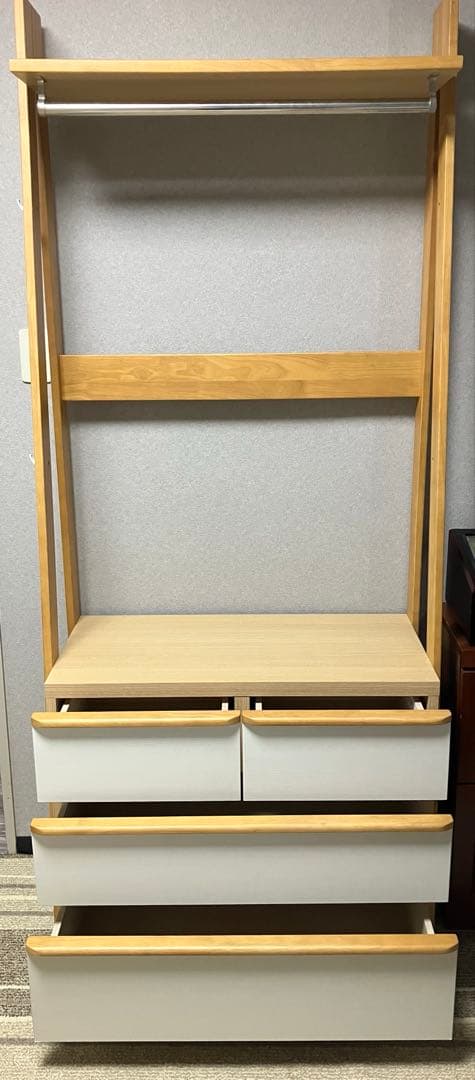 ニトリ　ハンガーラック　収納　ワードローブ　木製